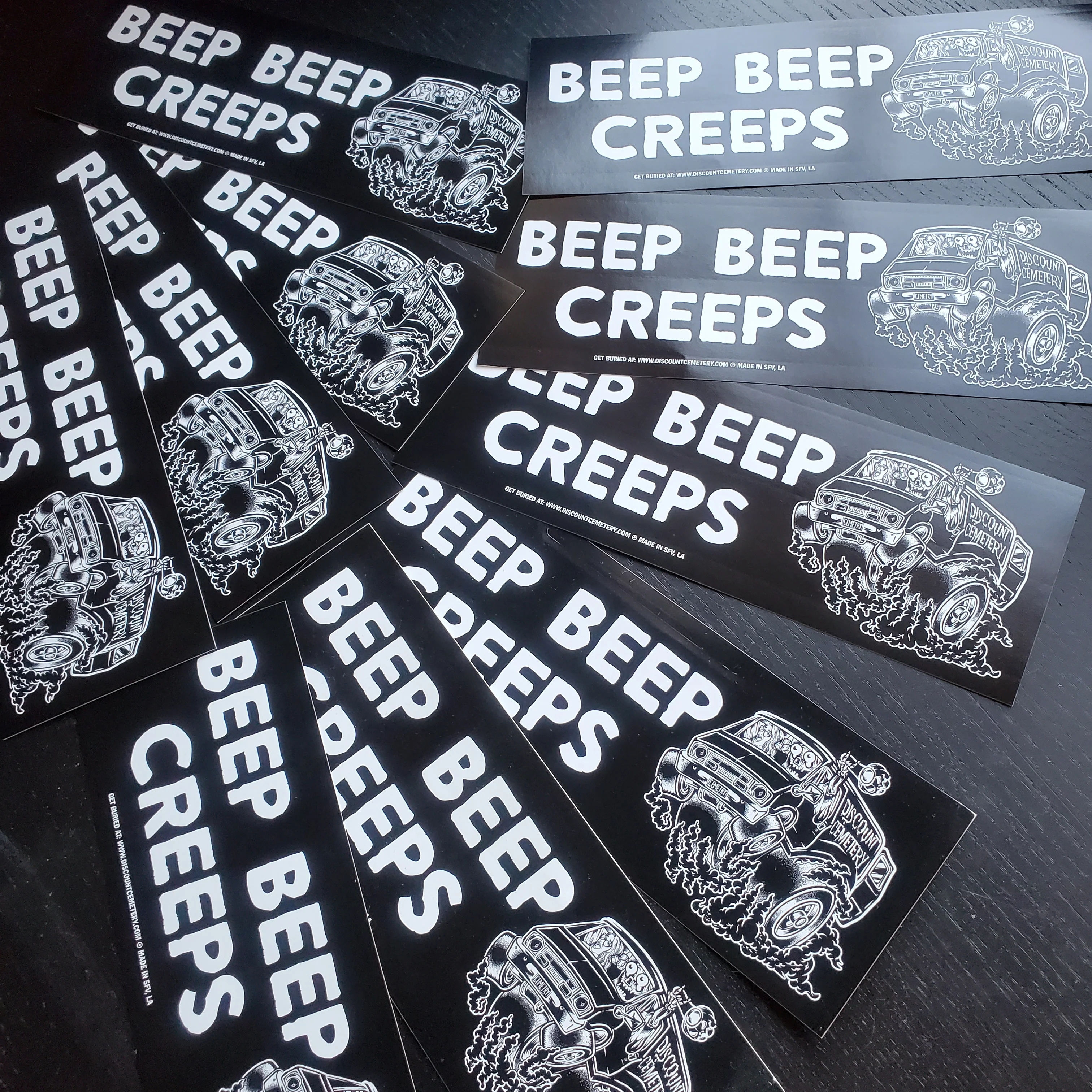 BEEP BEEP CREEPS bumper sticker - Image 3