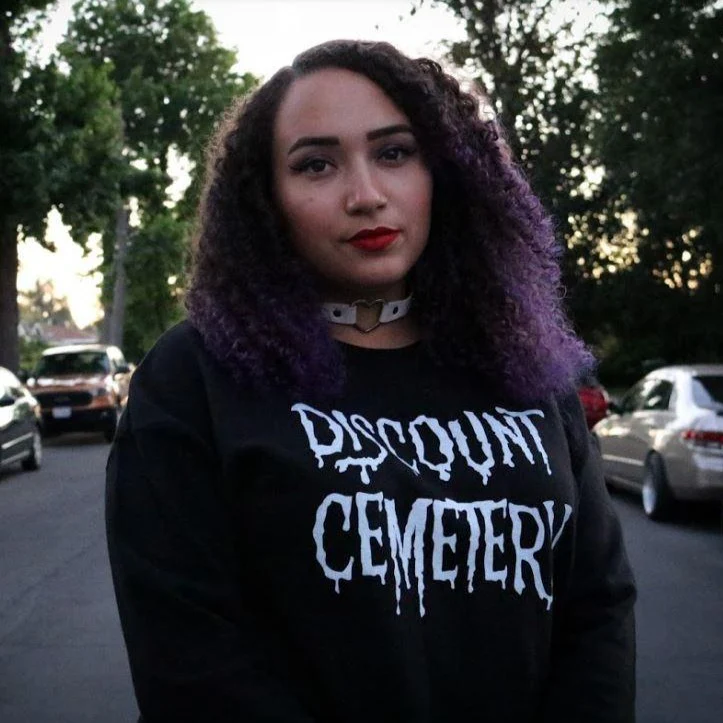 DISCOUNT CEMETERY logo sweatshirt (XS, S left) - Image 3