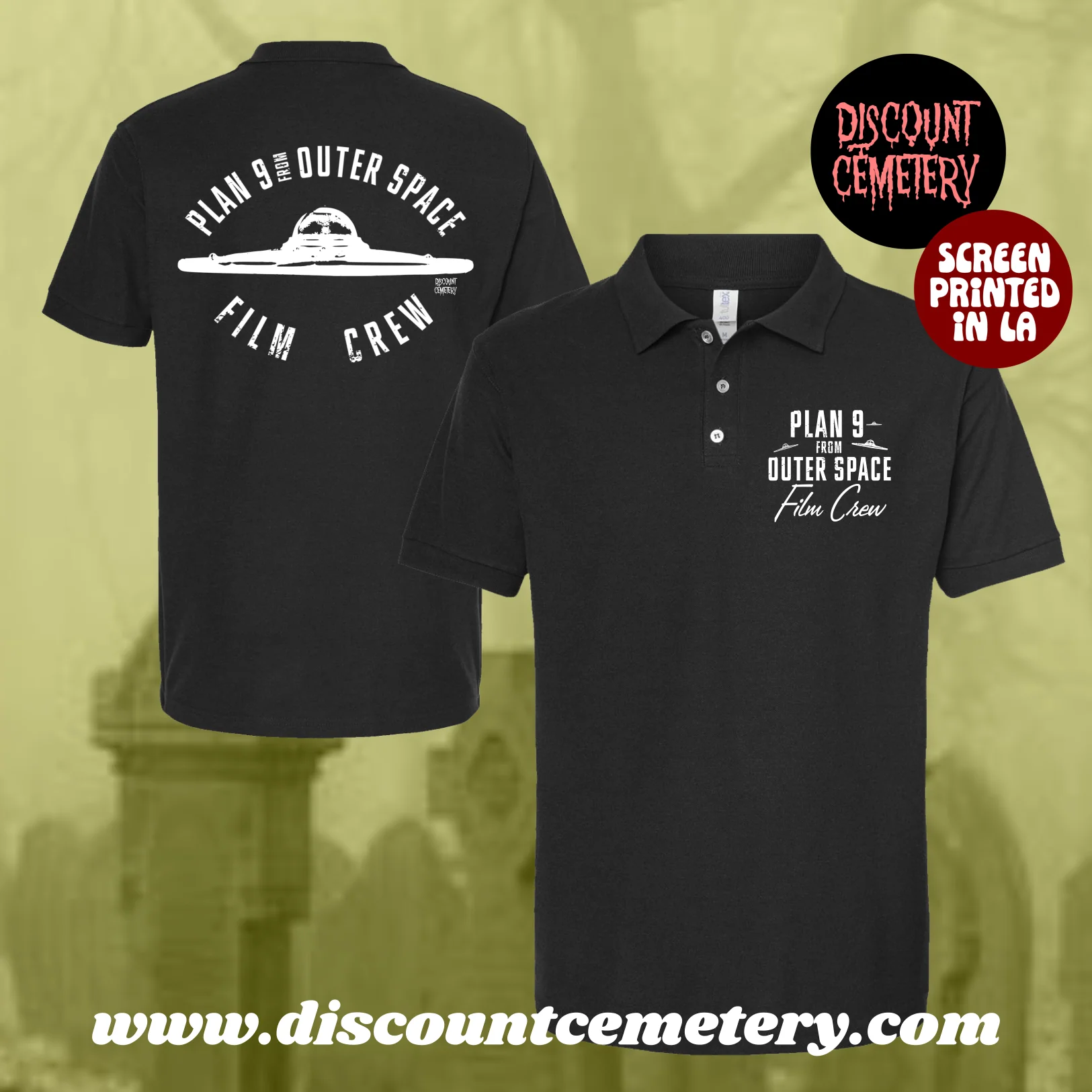 PLAN 9 FILM CREW polo (S,M) - Image 3